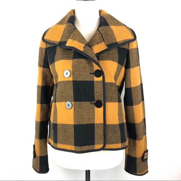 LOFT | Wool Buffalo Check Swing Coat - Picture 2 of 8